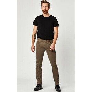 Mavi Men Jeans Brown Zach Straight Leg Denim Stretch Pocket Dark Wash Size 38x34